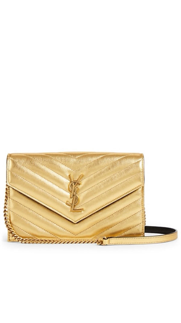 SAINT LAURENT metallic gold