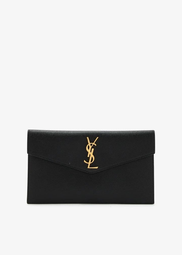 Saint Laurent Black Leather Uptown Pouch