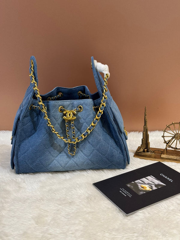 Chanel 25m handbag jeans blue