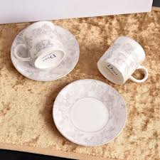 Teacup dior Gray Toile de Jouy
