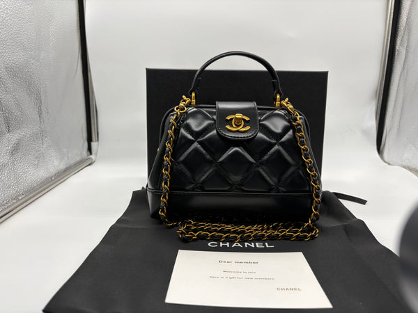 Chanel box shine  Handbag with Gold Chain