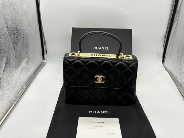 Chanel hand Chanel Leather Handbag with Chain Strap