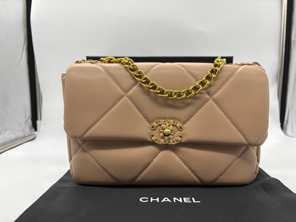 Chanel VIP beige Leather Handbag