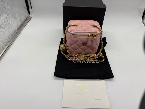 Chanel mini pink  Leather cross bag